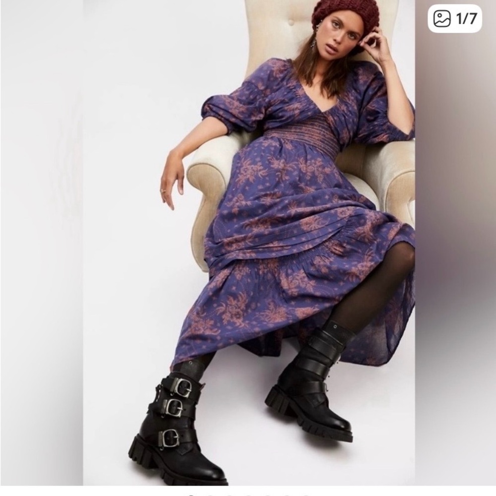 Free People Purple Floral Dress
